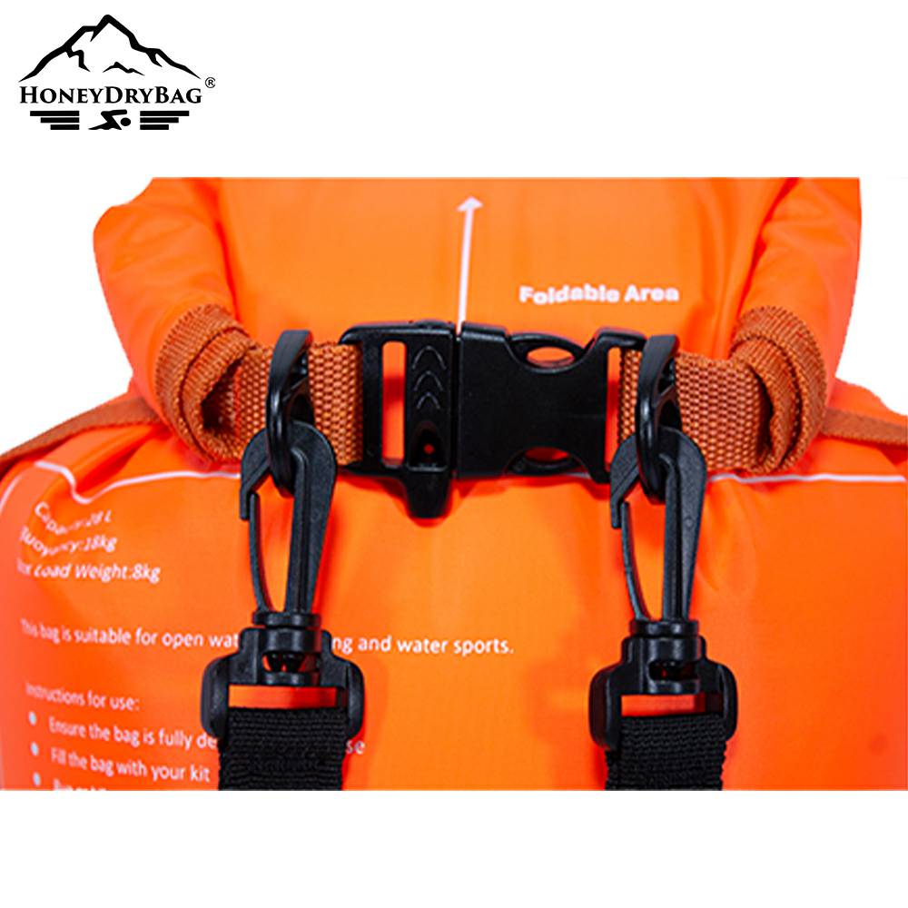 Open Water Swim Buoy with Double Shoulder Straps and Whistle