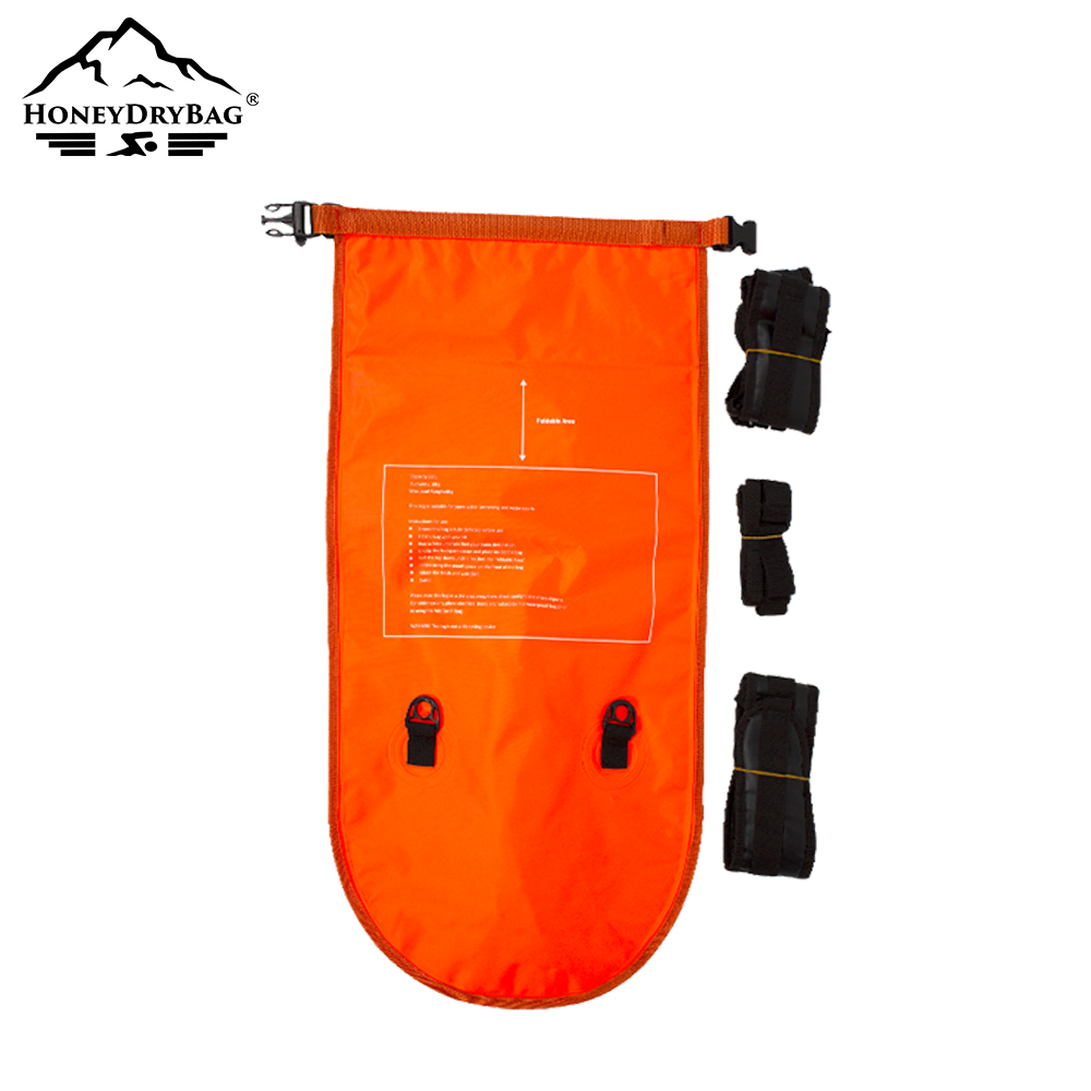 Open Water Swim Buoy with Double Shoulder Straps and Whistle