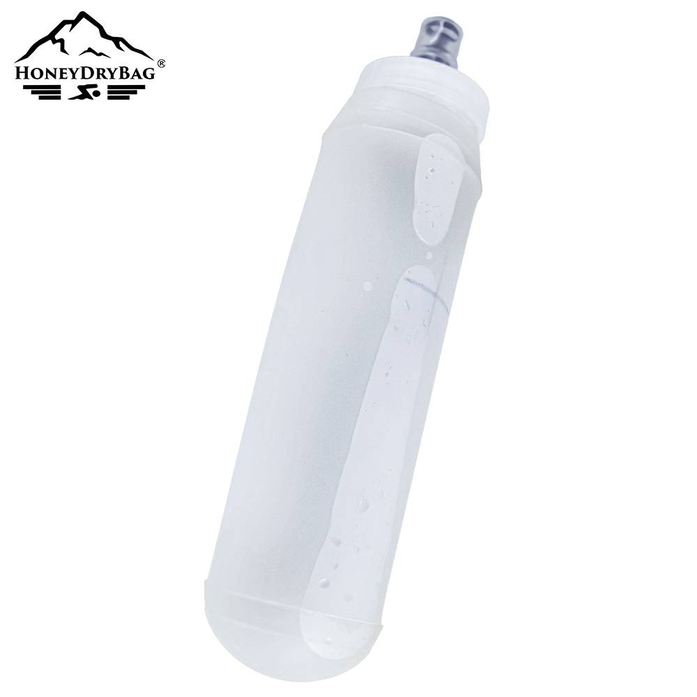 New 500ml Hemisphere-bottom Transparent Collapsible Long Distance Running Water Bottle TPU Soft Flask